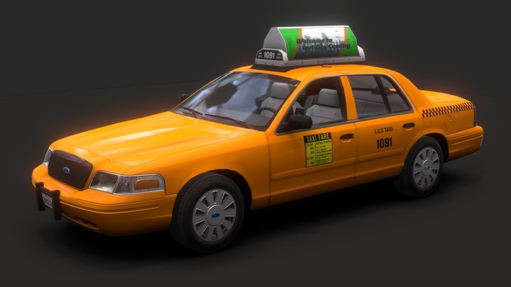 New York Taxi 3D Model