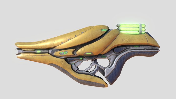 Halo fangame alien gun 3D Model