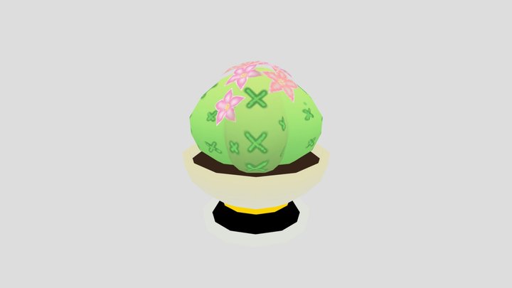 Potted Cactus 3D Model