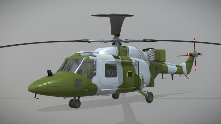 Westland Lynx AH-7 Helicopter 3D Model