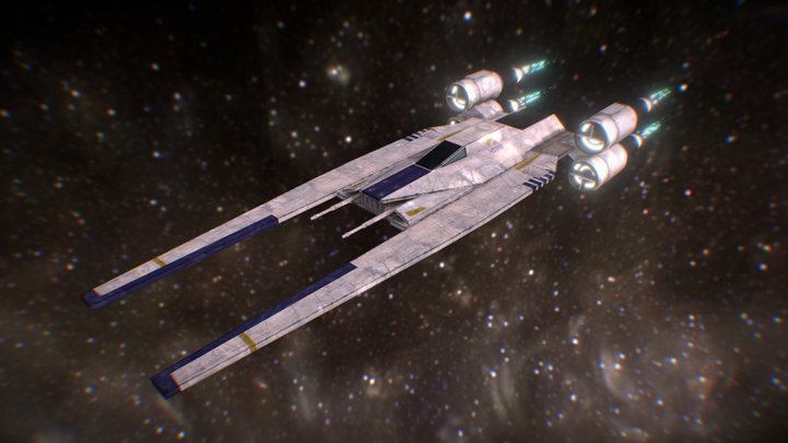 U-wing Textured 01 2K 3D Model