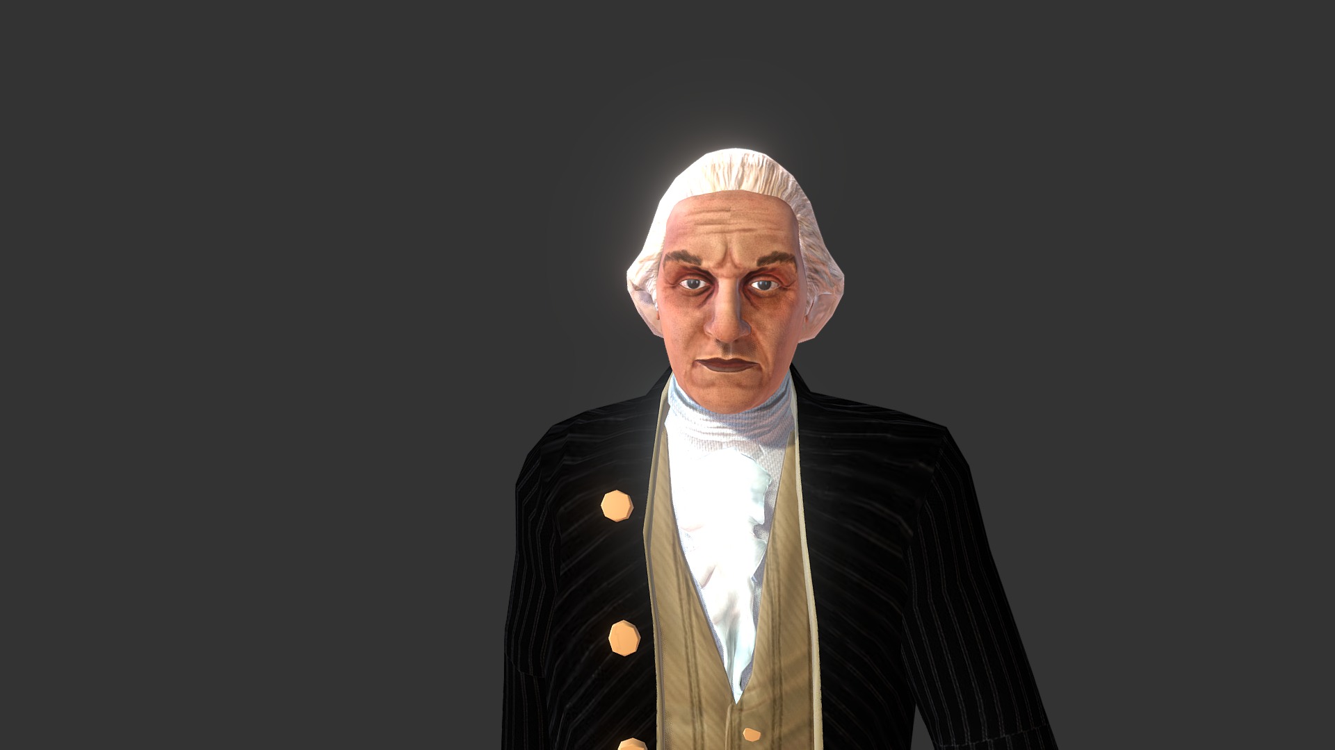 3D model George Washington - This is a 3D model of the George Washington. The 3D model is about a man in a suit.