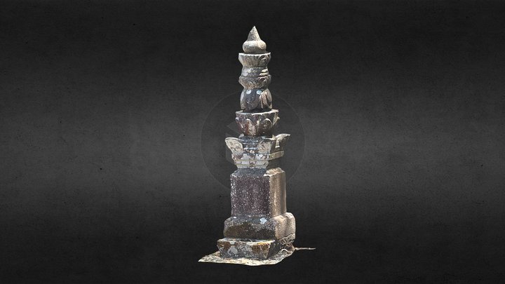 光福寺宝篋印塔　　Houkyo-Intoh　Pagota at Kohfuku-ji 3D Model
