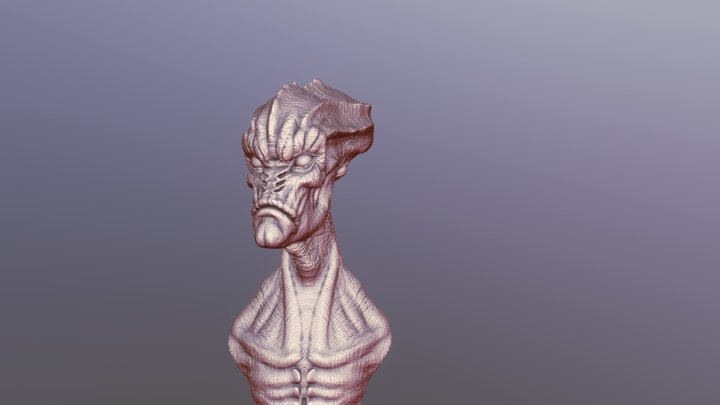 Alien Potrait Final 3D Model