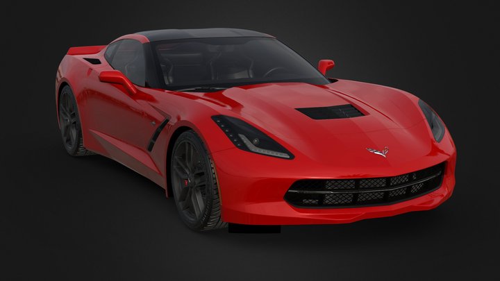 (FREE) Chevrolet Corvette C7 Stingray '14 3D Model
