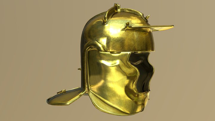 3c Roman Helmet - Niederbieber Von Grawert 3D Model