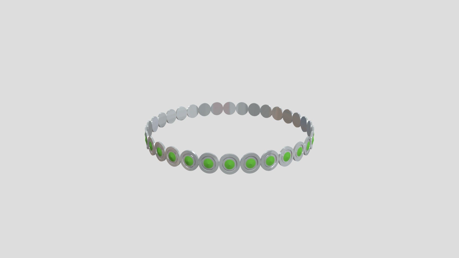 Necklace with green gem