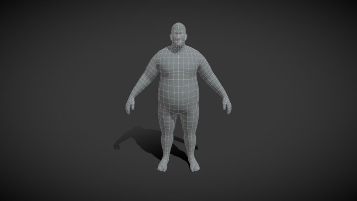 Male Body Fat Base Mesh 3D Model 3D Model