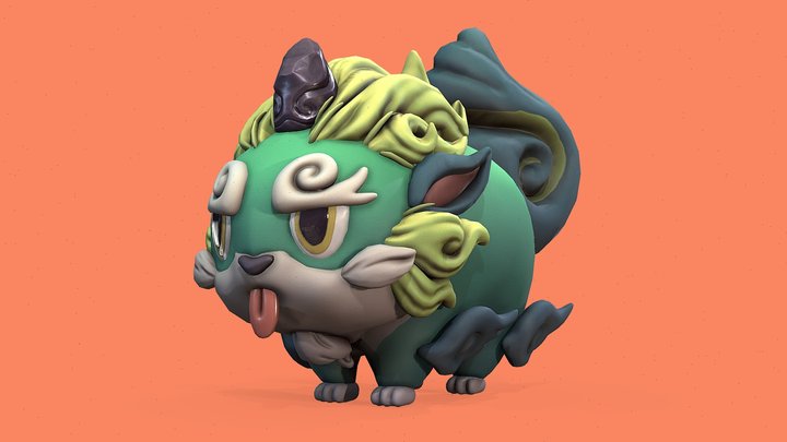 Stylized Creature - Tama 3D Model