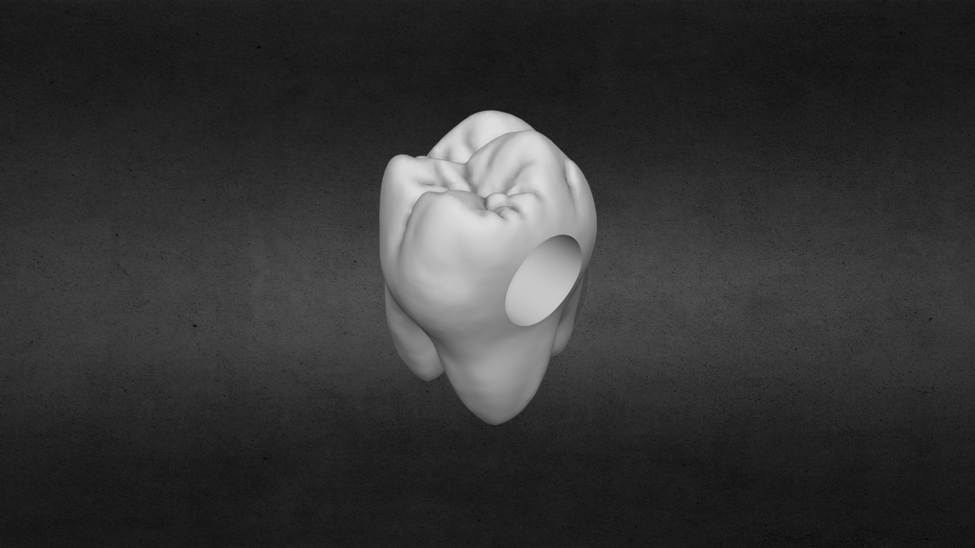 3D model Pandora Tooth Charm - This is a 3D model of the Pandora Tooth Charm. The 3D model is about a hand with a finger pointing up.