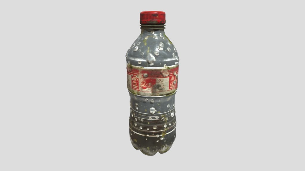 Dirty Abandoned Plastic Water Bottle