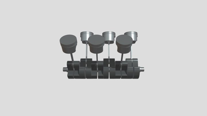 pistons design from blender 3D Model