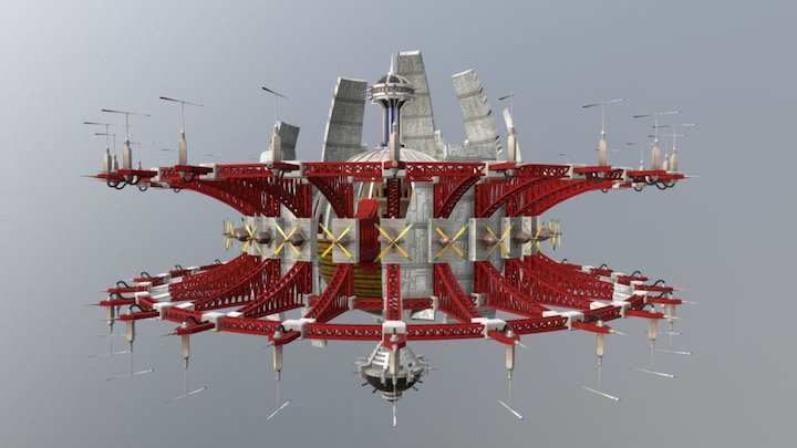 Flying Palace 3D Model
