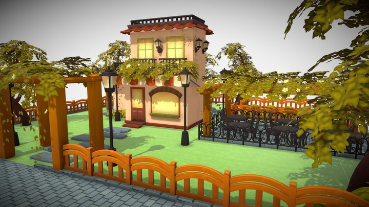 Cafeteria Atlas 3D Model