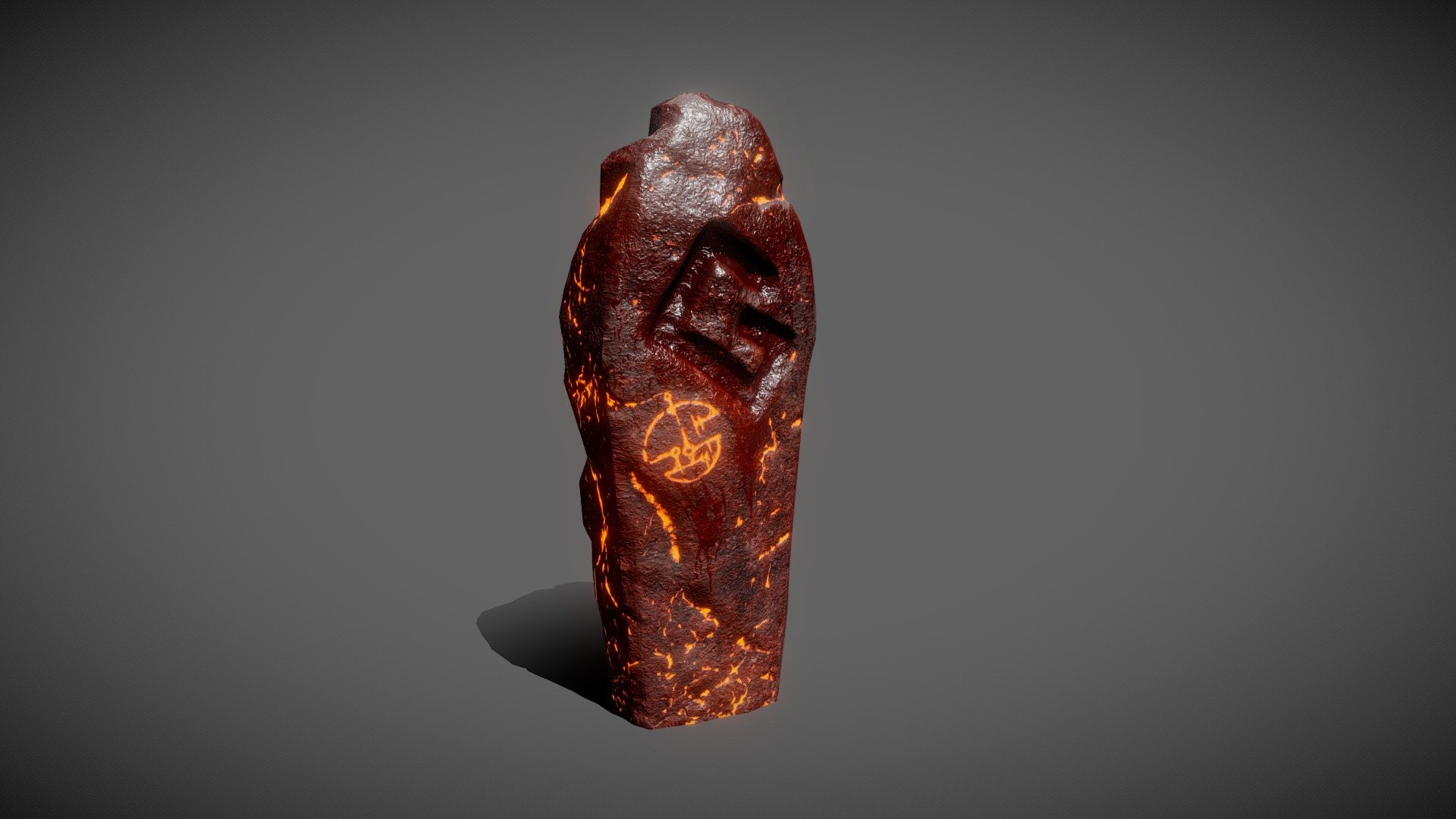 Hellish Runestone - 3D model by Kain Hunter (@Polygons_Oh_My) [caf78f2 ...