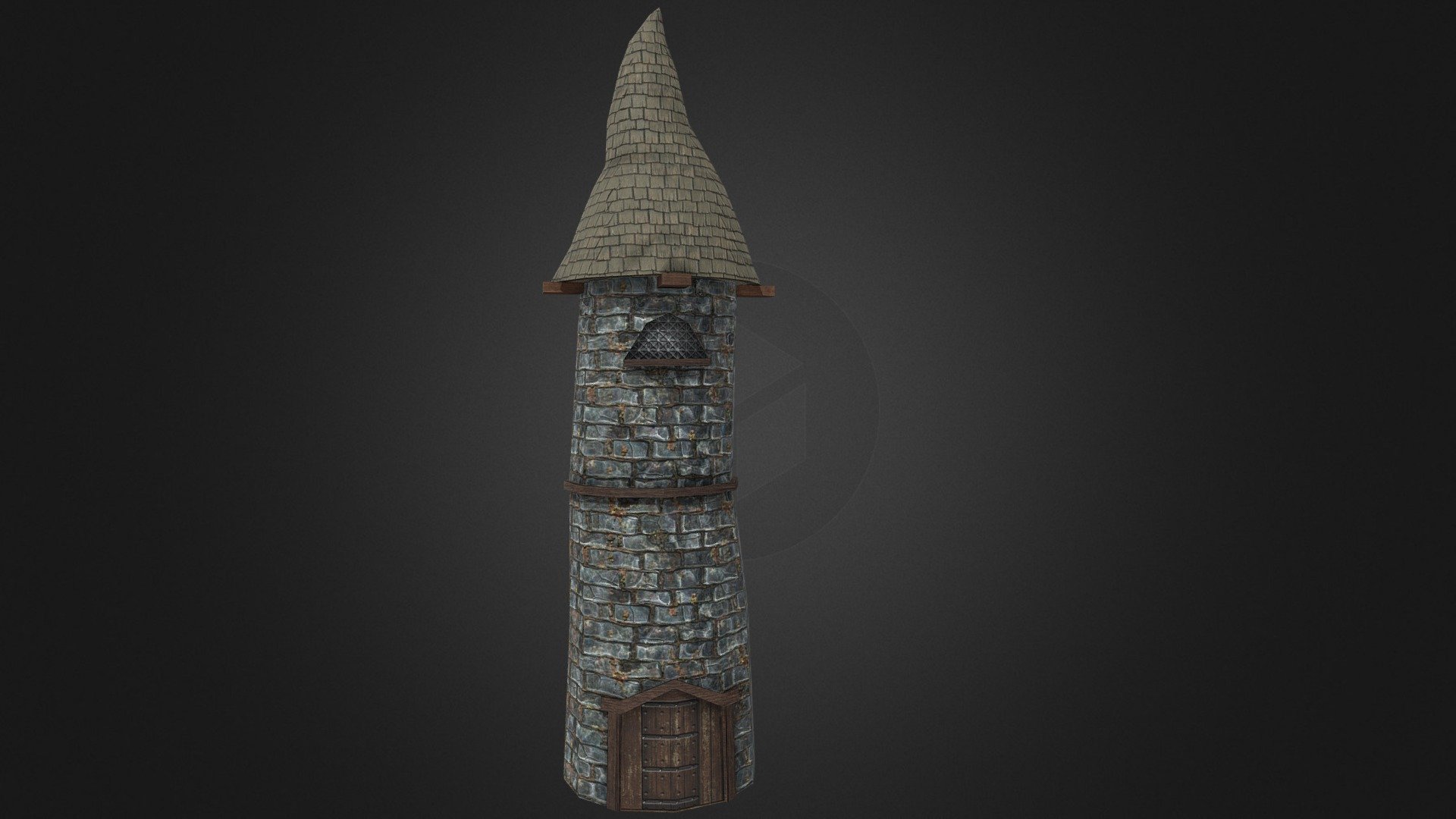 OBJ file Medieval Lion Tower Over grown Tower 12・3D print object to  download・Cults