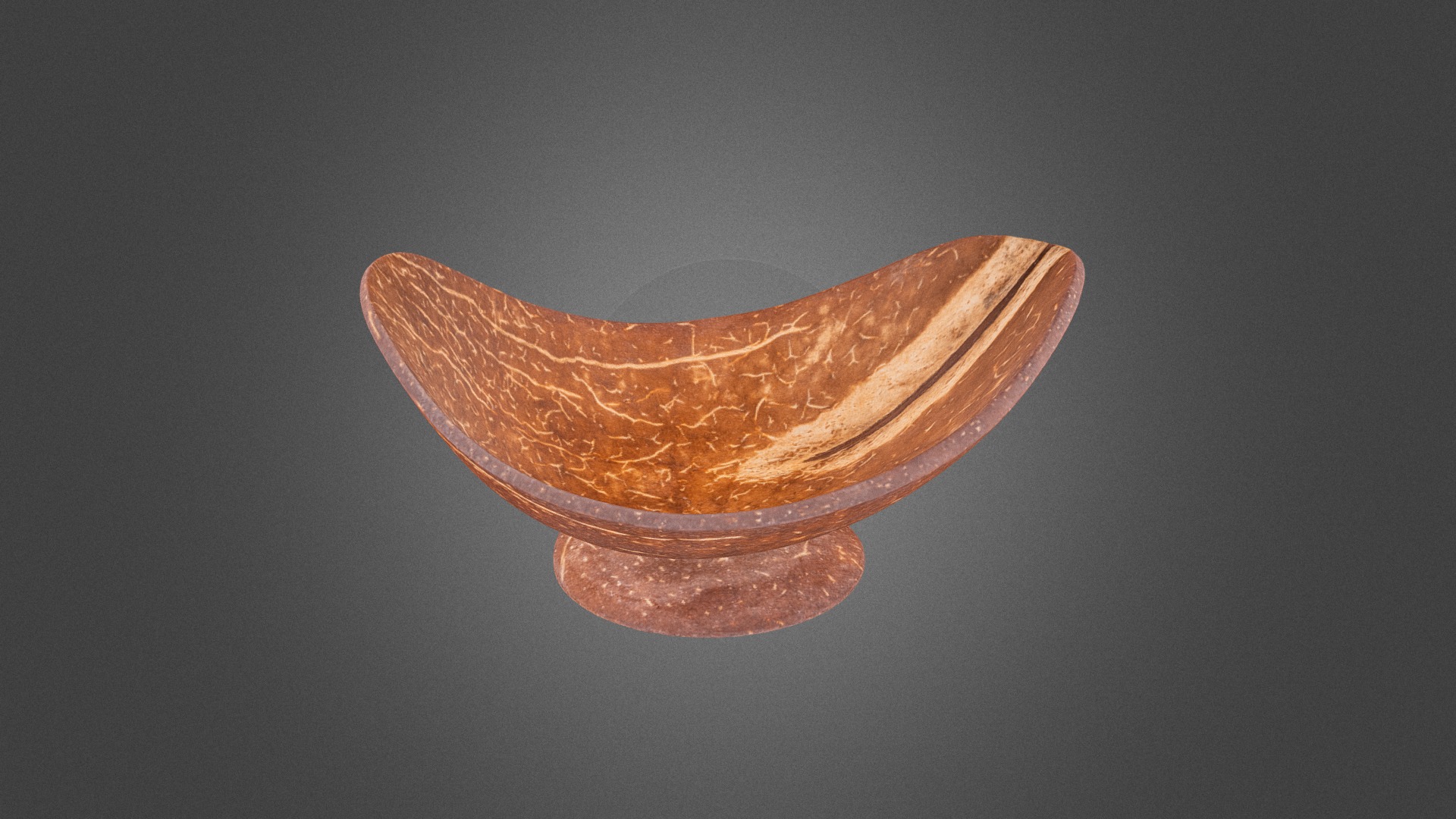3D model coconut carved bowl - This is a 3D model of the coconut carved bowl. The 3D model is about a bowl with a design on it.