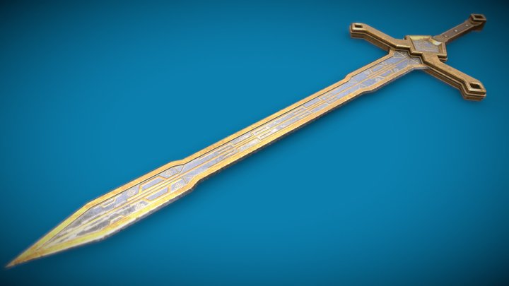 Fantasy Sword - Dwarven 3D Model
