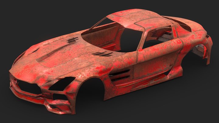 Mercedes SLS AMG - Abandoned Chassi – Free 3D Model STL