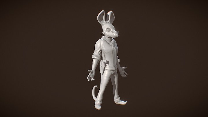 Rat cop? Or Mouse Detective? Who knows? 3D Model