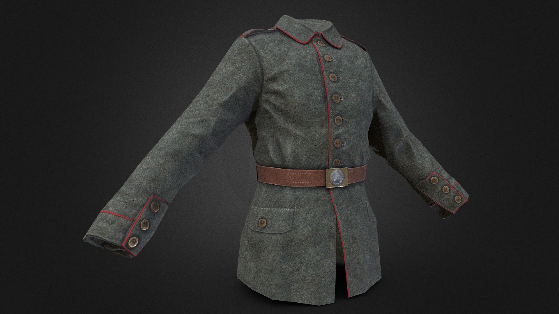 German WW1 Tunic [Model 1907/10 Feldrock] - 3D model by