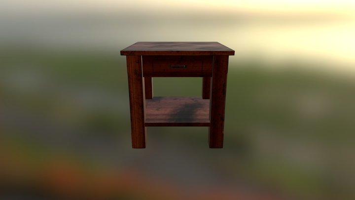 Post-Apocalyptic End Table 3D Model