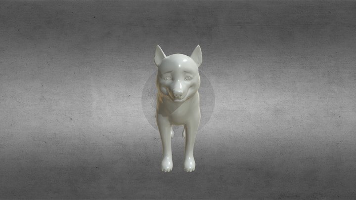 Husky Puppy1 3D Model