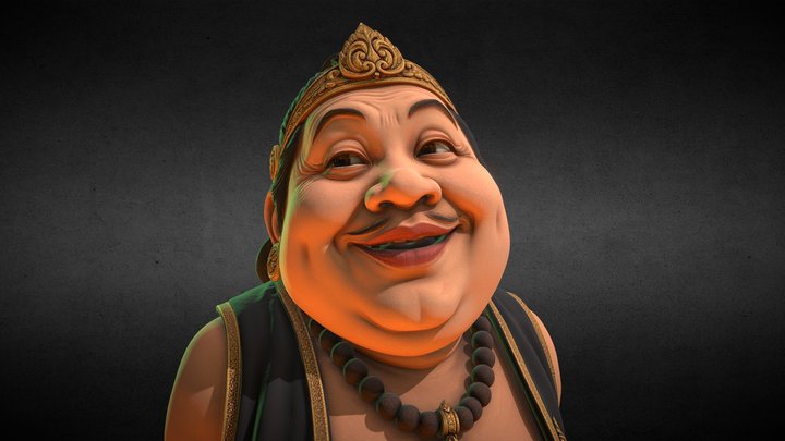 Bagong – Javanese Wayang Punakawan 3D Character