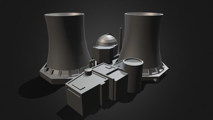 Modern Nuclear Power Plant (WIP) 3D Model