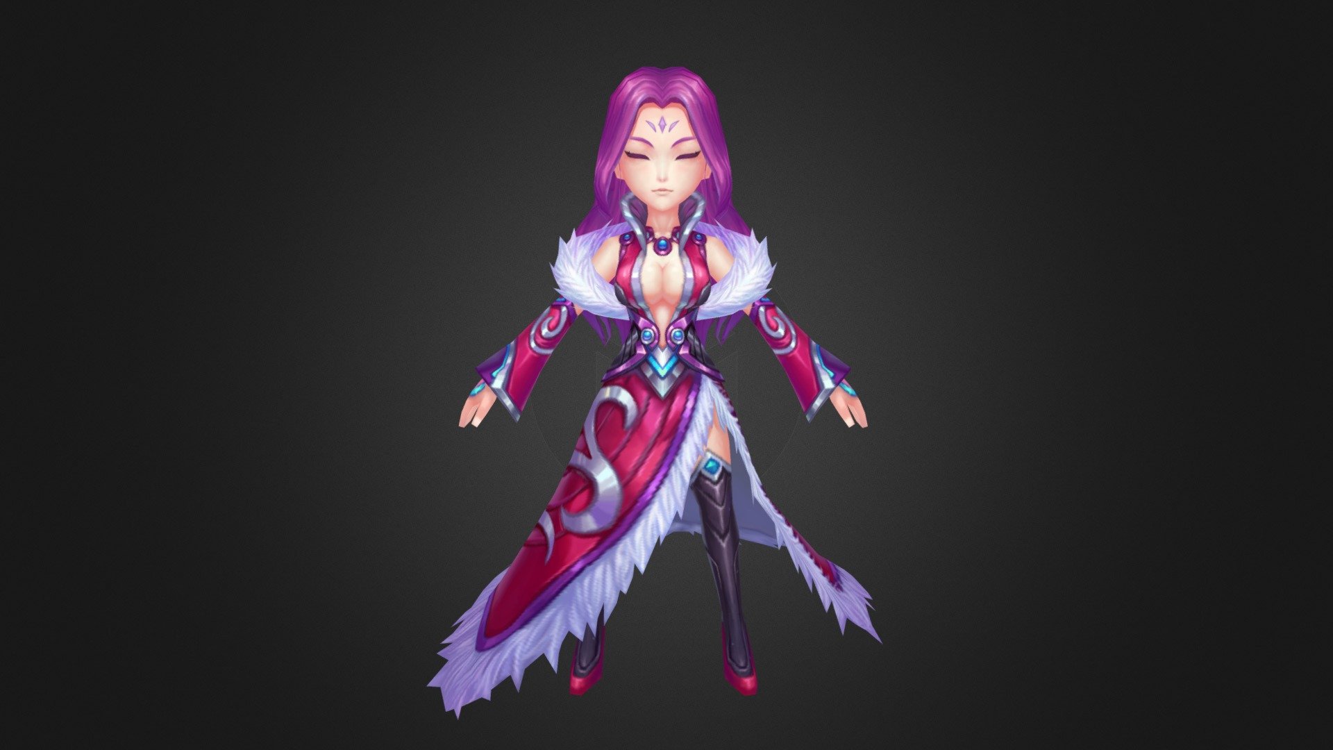 Zi 206-lowpoly handpainted scifi chibi character