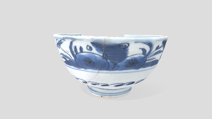 Cup made of Chinese Jingdezhen porcelain 3D Model