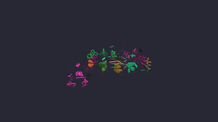 Brush Samples 3D Model