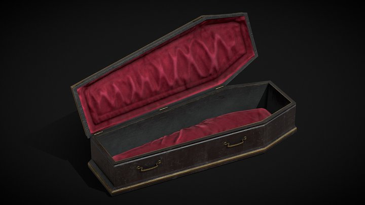 Horror Vampire's Coffin - Animation 3D Model