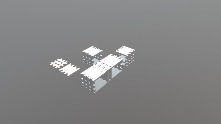 Zestaw mebli do wypoczynku 3D Model
