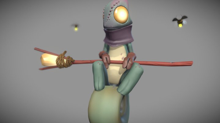Lizwiz - Hand Painted Character 3D Model