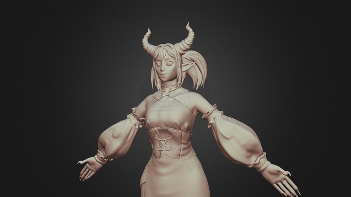 DemonGirl Game Model 3D Model
