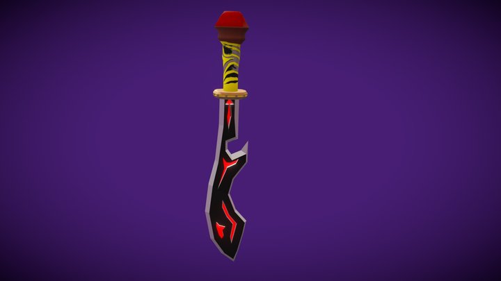 Low Poly Sword 3D Model