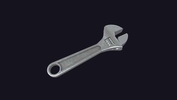 Wrench low poly 3D Model