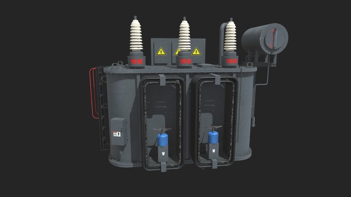Transformer 110 kV (трансформатор) 3D Model