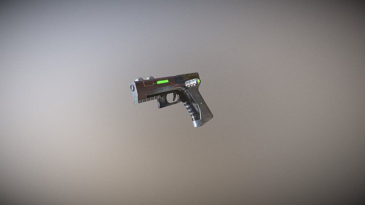 Sovietpunk Pistol 3D Model