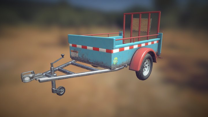 Pig Farm car trailer 3D Model