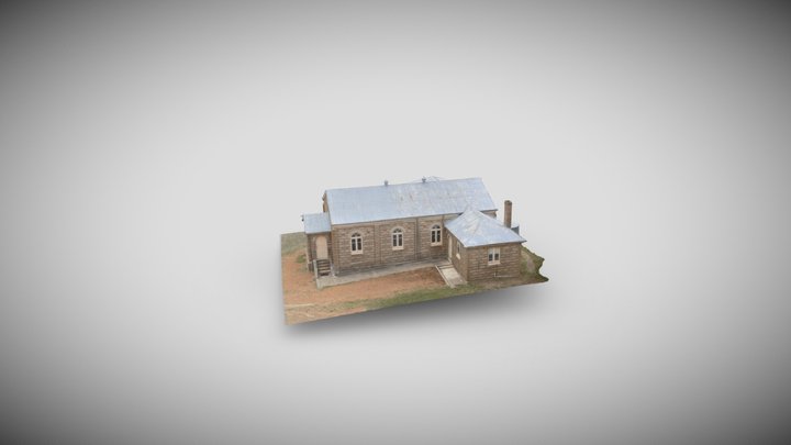 Church Building near Hall ACT 3D Model