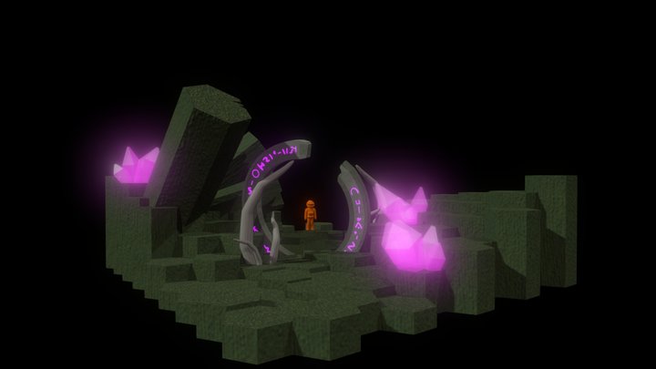 Alien Planet Chunk 3D Model
