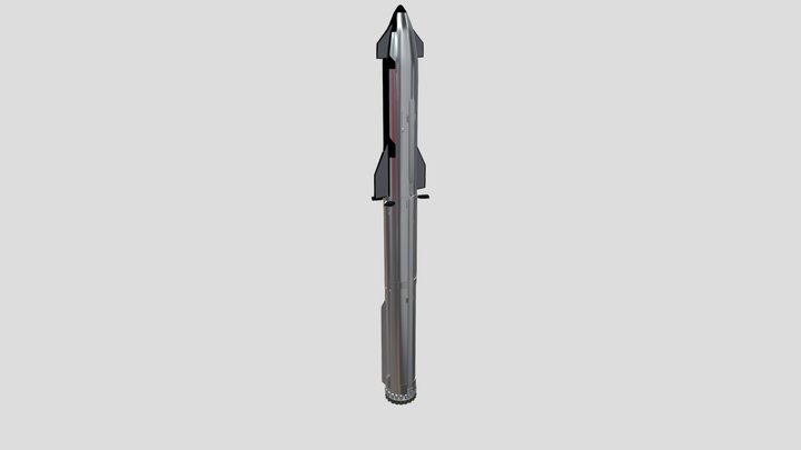 SpaceX Starship SN24 Superheavy BN7 3D Model