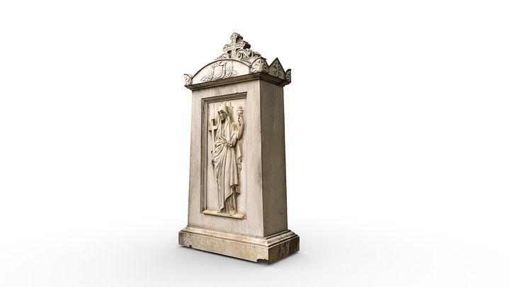 Alexandra Balliano Văcărescu - funerary stone 3D Model