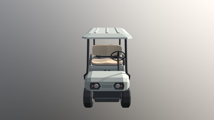 POLYGON Golf Cart 3D Model