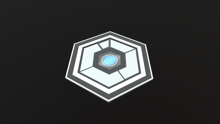 Tron Armory Hex Platform Lowpoly 3D Model