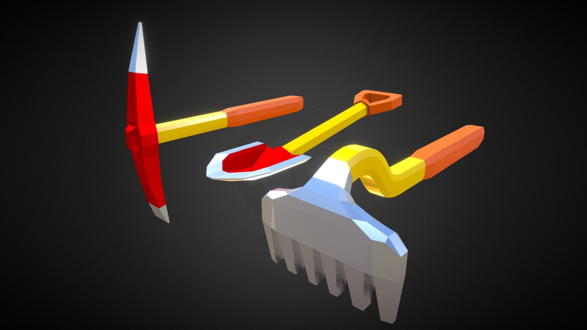 Farm Tools - Low Poly PBR Game Ready - Download Free 3D model by ...
