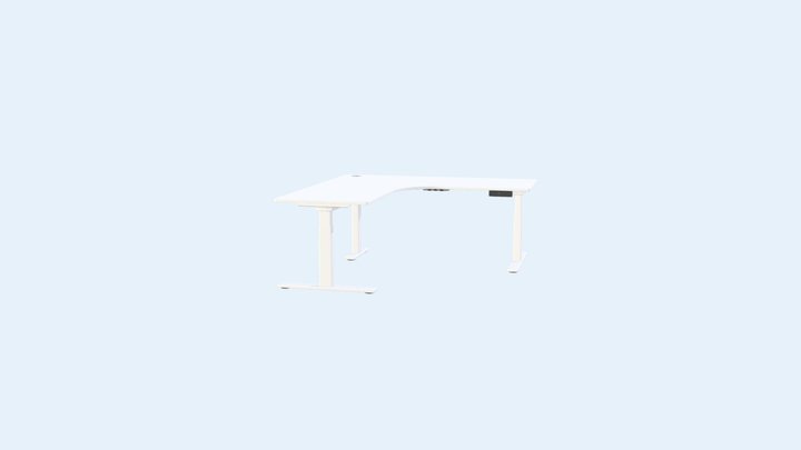 (CS) Ascend - Sit-stand, Workstation, White 3D Model