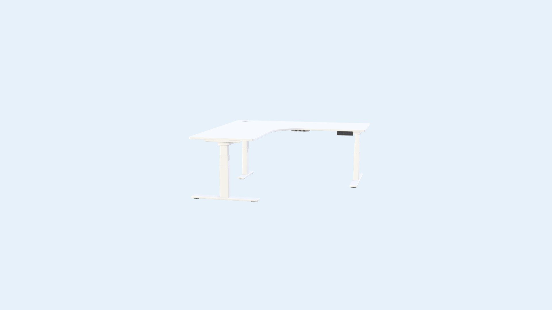 (CS) Ascend - Sit-stand, Workstation, White